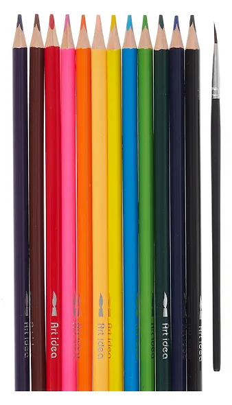 Карандаши цветные 12 цветов, акварельные, Art idea - фото 2