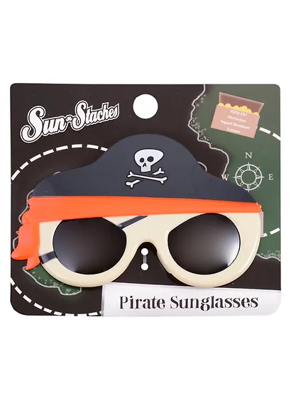 Детские солнцезащитные очки Пират. 100% защита от ультрафиолета UV400. Ударопрочные линзы. - фото 1