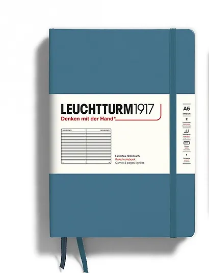 Книга для записей A5 125л лин. "Classic" тв.обл., синий камень, Leuchtturm1917 - фото 1