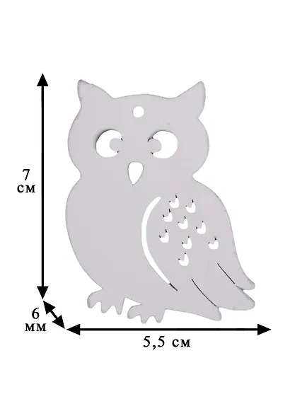 Заготовка из дерева, сова, 2 шт, 7*5,5 см, белый (11-00410-15-11-20) - фото 3