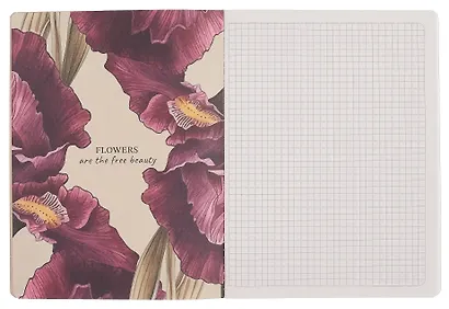 Тетрадь 165*220, 40 листов в клетку "Blossom. Irises", сшивка - фото 4