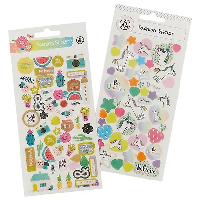 Наклейки матовые единороги и кактусы - фото 2