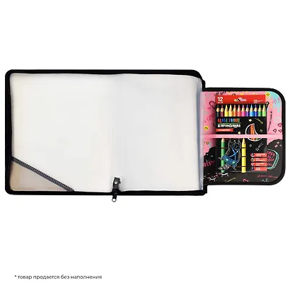 Папка для труда А4 "ТЫ СУПЕР!" 32,8*22,8см, пластиковая, молния с 3х сторон, внутр.блок для канц.принадлежностей - фото 7