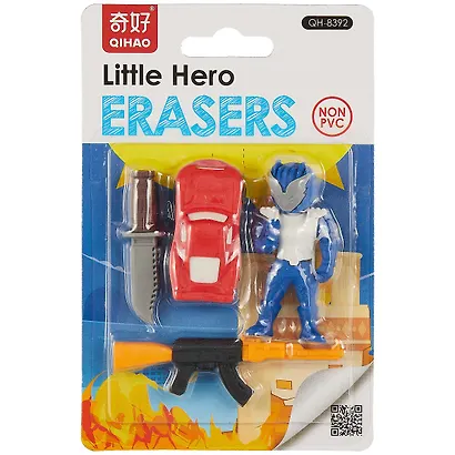 Набор Ластики пазлы Little Hero (блистер) (12-24335-QH-8392) - фото 2