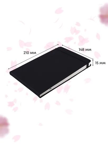 Скетчбук А5 (14,5*21,2) 100л "Make your mark" черн.тв.переплет, резинка, ляссе, инд.уп. - фото 4