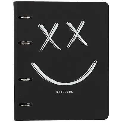 Тетрадь на кольцах в клетку Listoff, "Black style. 3", 120 листов - фото 1