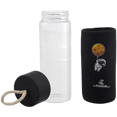 Бутылка в чехле вельвет Космонавт и Луна (стекло) (350мл) (12-7599-BSQ-303) - фото 2