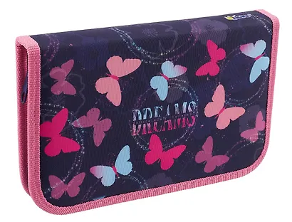 Пенал 1 отделение "Яркие бабочки" 21*13,5 см, молния, полиэстер - фото 2