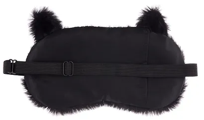 Маска для сна «Котик Аниме плачет», черная, плюш, Lafilaf - фото 3