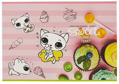 Альбом для рисования BG, "Веселые зверюшки", А4, 16 листов, в ассортименте - фото 2