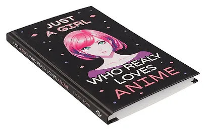 Скетчбук 138*212 48л "Just A Girl Who Loves Anime (темный)" 160г/м2, тв.обложка - фото 3