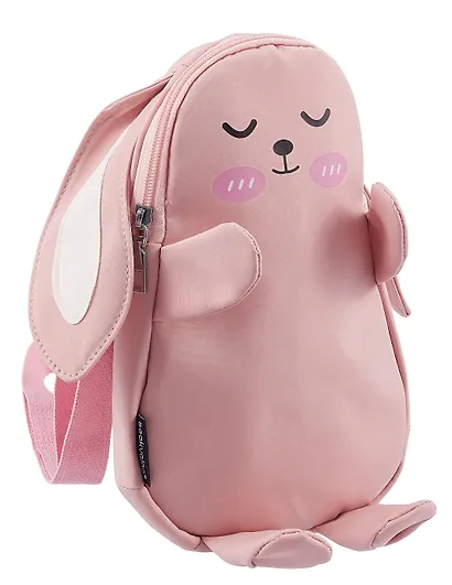 Сумочка-бананка Зайчик с помпоном (текстиль) (20х18х5) (12-12415-202411-B26) - фото 2