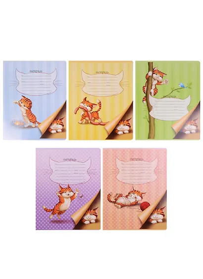 Тетрадь в клетку ПЗБМ, "Котята-игрята", 12 листов, в ассортименте - фото 1