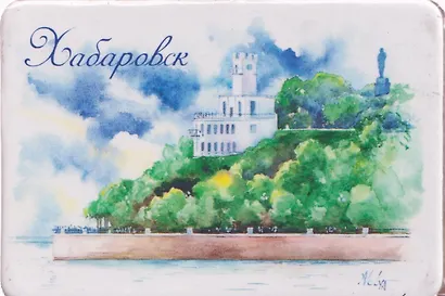 Магнит картон Хабаровский утес (Хабаровск) (МК/128/001) - фото 1