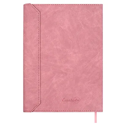 Ежедневник недат. А5 160л "Шеврет делавэ" розовый, кожзам, тв.переплет, блинтовое тиснение, декор.кнопка, декор.молния, магнит.клапан, петля для ручки, офсет, ляссе - фото 9