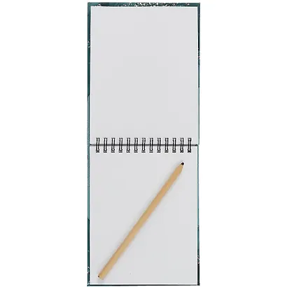Скетчбук А6+ 125*160 40л "Marble" белый офсет, 100г/м2, тв.обложка, евроспираль - фото 2