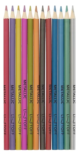 Карандаши цветные 12 цветов, "Metallic. Стиль", Listoff - фото 2