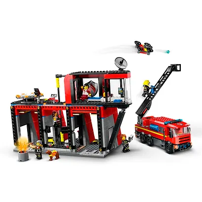LEGO City: Пожарная станция с пожарной машиной, 843 детали (60414) - фото 8
