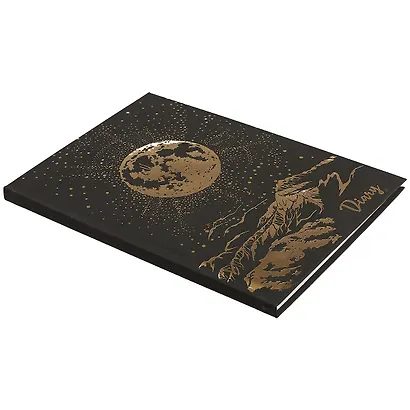 Ежедневник недат. А5 80л "Полнолуние" 7БЦ, лам.софт-тач, тисн.фольгой, офсет - фото 2