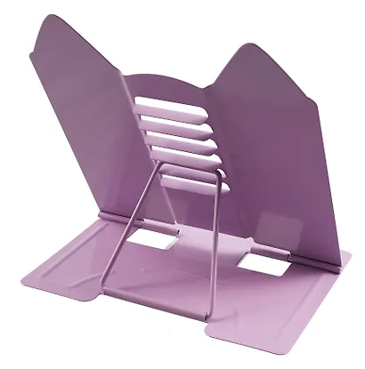 Подставка для книг/учебников "КОТ" фиолетовая, металл., фигурная вырубка - фото 3