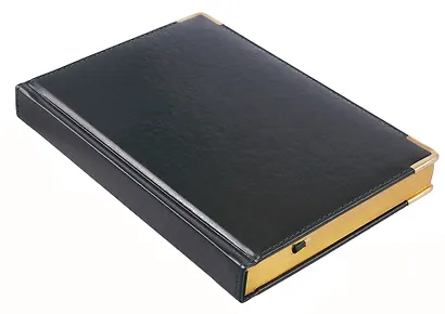 Ежедневник дат. 2026г. А5 176л "Status" темно-зеленый, 7Б, тв.переплет, иск.кожа, обл.поролон, мет.уголки, тонир.блок, цв.торец, ляссе, инд.уп - фото 2