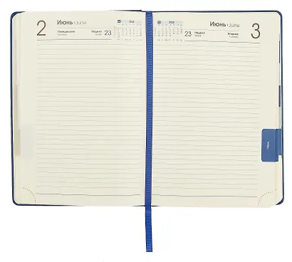 Ежедневник дат. 2025г. А5 176л "Paragraph" синий, 7Б, тв.переплет, иск.кожа, покрытие Soft Touch, термотиснение, тонир.блок, скругл.углы, вырубка, ляссе, инд.уп - фото 7