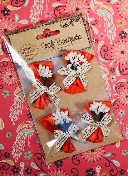 Букетики ручной работы, 4шт, цвет в ассортименте D26001155 - фото 4