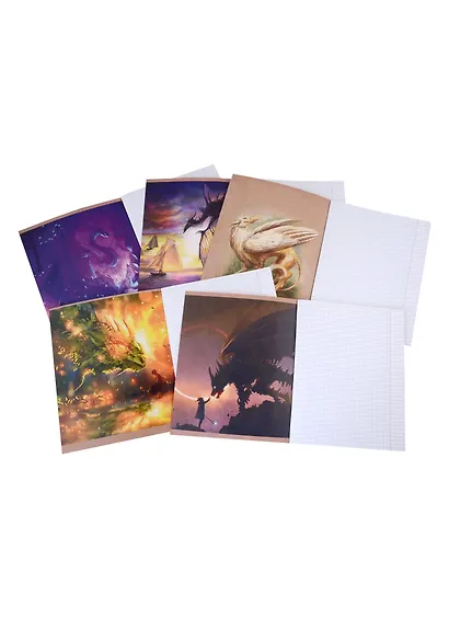 Тетради в клетку Listoff, "Фантастические существа", 48 листов, 10 штук, в ассортименте - фото 7