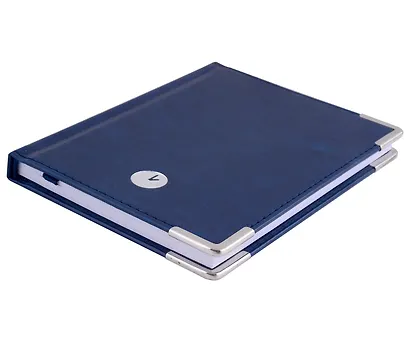 Записная книжка А6 80л кл. "SILVER. Синий" 7БЦ, обл.кож.зам, тиснение серебр.фольгой, 2 ляссе - фото 7