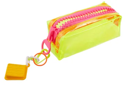 Пенал-косметичка с большой молнией "Neon combi" ПВХ, ассорти - фото 8