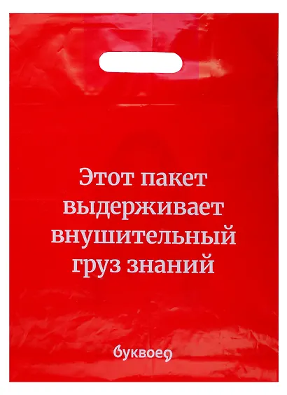 Пакет упаковочный "Буквоед" 30*40, выруб.ручка, Книга, п/э - фото 2