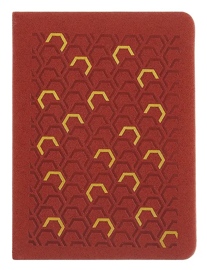 Записная книжка А6 80л кл. "GALLERY. Каштановый (NEW)" иск.кожа с поролоном, термотиснение, ляссе, скругл.углы, инд.уп. - фото 1