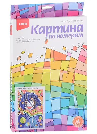 Набор для творчества LORI. Картина по номерам АНИМЕ "Цветное счастье" - фото 2