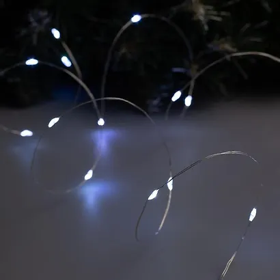 Гирлянда-проволока LED (20 белых ламп) (1,9 м) - фото 4