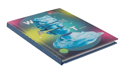 Книга для записей А6 64л кл. "Surrealism" 7БЦ, мат.лам, выб.лак, тиснение фольгой, офсет - фото 3