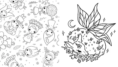 Лесные создания и феи. Раскраска - фото 5