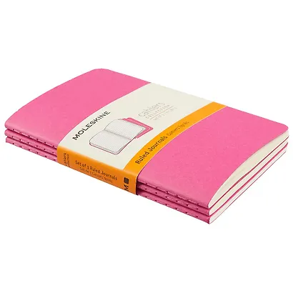 Записная книжка Moleskin Cahier Journal Pocket, 3 штуки, розовый неон, 32 листа, А6 - фото 2