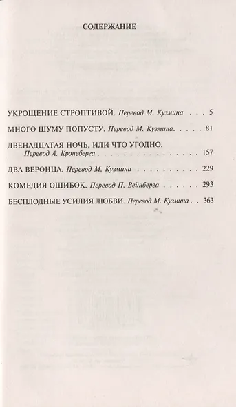 Укрощение строптивой. Много шума попусту. Двенадцатая ночь, или Что угодно. Два веронца. Комедия ошибок. Бесплодные усилия любви - фото 2