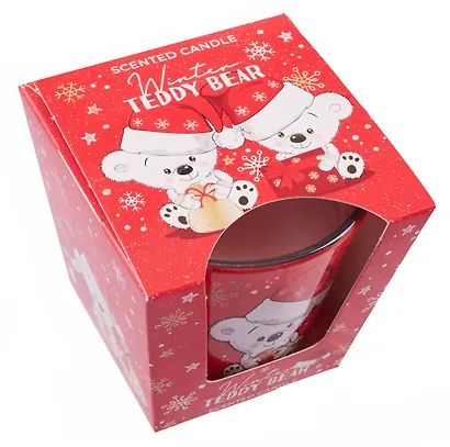 Ароматизированная свеча в стакане Зимний Плюшевый мишка (Winter Teddy Bear) (115г) (подарочная упаковка) - фото 3