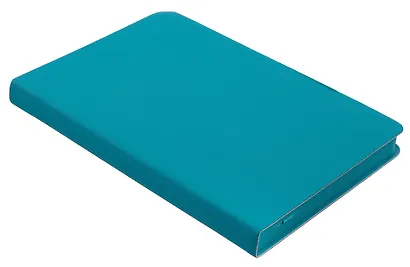 Ежедневник недат. А6+ 136л "SOFT TOUCH" бирюзовый, интегр.переплет, иск.кожа, тонир.блок, скругл.углы, запечат.торец, ляссе, инд.уп - фото 2