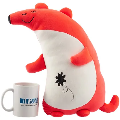 Мягкая игрушка Лисичка, с цветочком (42х24) (12-35011-PPB002n) - фото 2