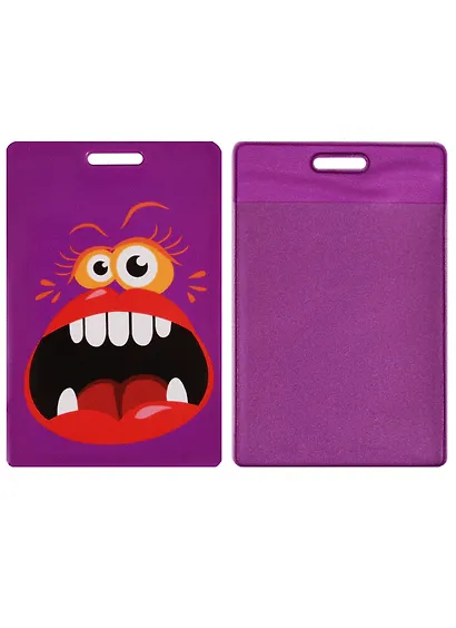 Чехол для карточек Монстр фиолетовый (ДК2017-105) - фото 3