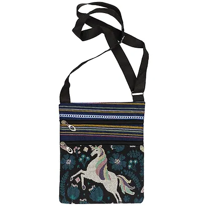 Сумка-шоппер на молнии Единорог (текстиль под гобелен) (23х20) (12-12611-356-LN-G2) - фото 1