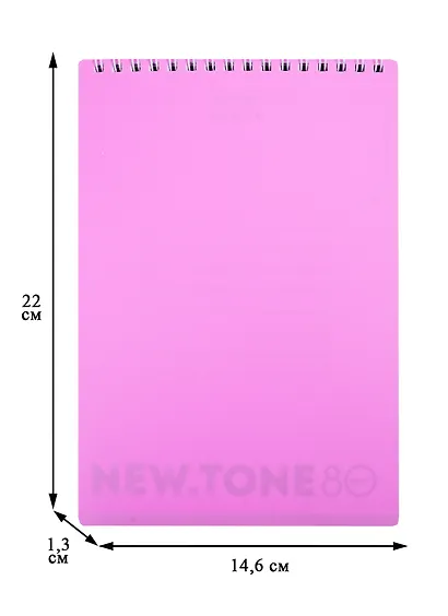 Блокнот А5 80л кл. "NEWtone PASTEL ПИОН" офсет 80г/м2, пласт.обл., гребень - фото 4