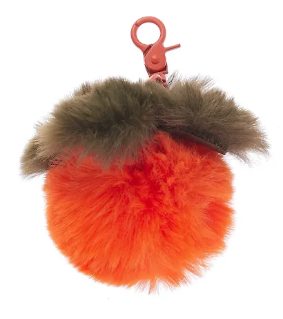 Брелок-помпон «Хурма», искусственный мех, 10 х 5 - фото 4
