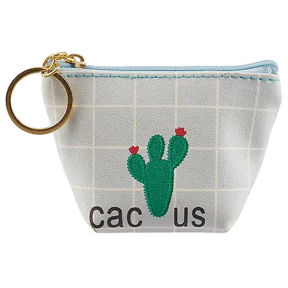 Кошелек на молнии Кактус (кожзам) 11*9см (ПВХ бокс) - фото 1