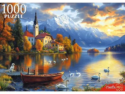 Пазлы «Закат на озере Блед» (1000 элементов) - фото 1