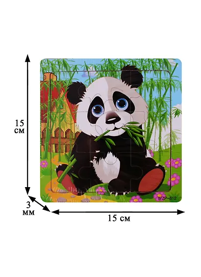 Развивающая рамка Панда, дерево, 15х15 см WZP-212 - фото 2