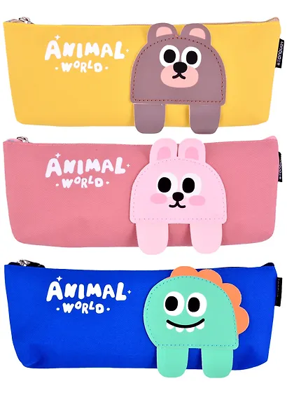 Пенал на молнии с лапками Animal World (ПВХ) (23,5х8) - фото 7