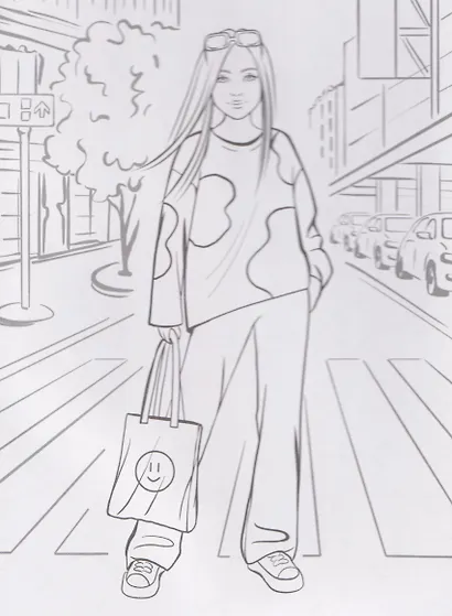 Стильные девчонки. Модная раскраска - фото 2